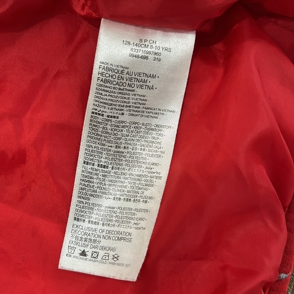 Converse All Star Boys Quilted Jacket S 8-10yrs Blue Hood Zipper Chuck Taylor - Picture 10 of 16